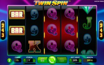 Интерфейс игрового автомата Twin Spin