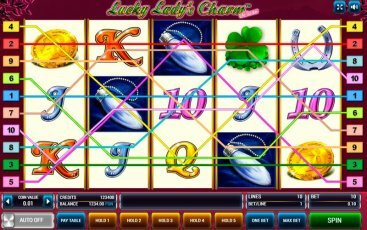 Интерфейс игрового автомата Lucky Ladys Charm Deluxe