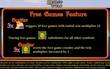 Бонусная игра игрового аппарата Marco Polo