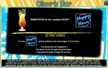 Бонусная игра игрового аппарата Olivers Bar