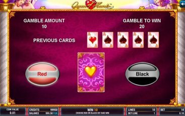 Бонусная игра игрового аппарата Queen of Hearts Deluxe