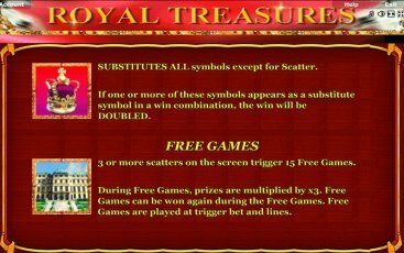 Бонусная игра игрового аппарата Royal Treasures